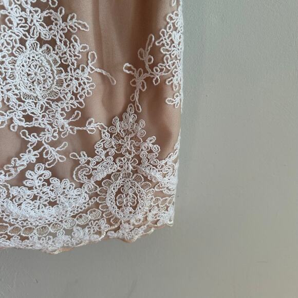 Lulus Loves the Limelight White and Beige Embroidered Bodycon Dress - Picture 4 of 9